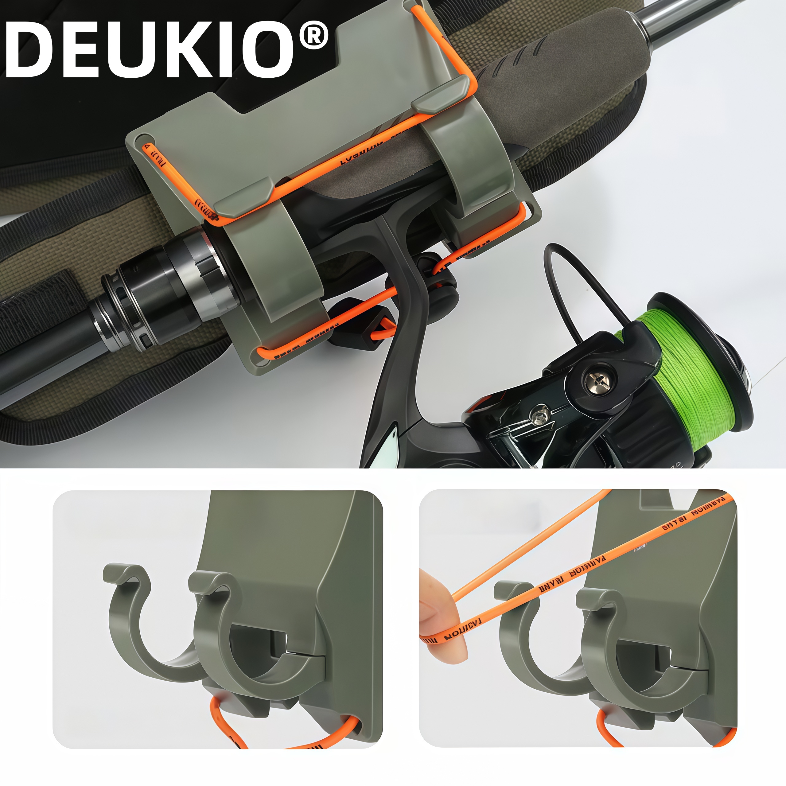 Fishing Rod Fly - DEUKIO Outdoor Belt Clip Rod Holder