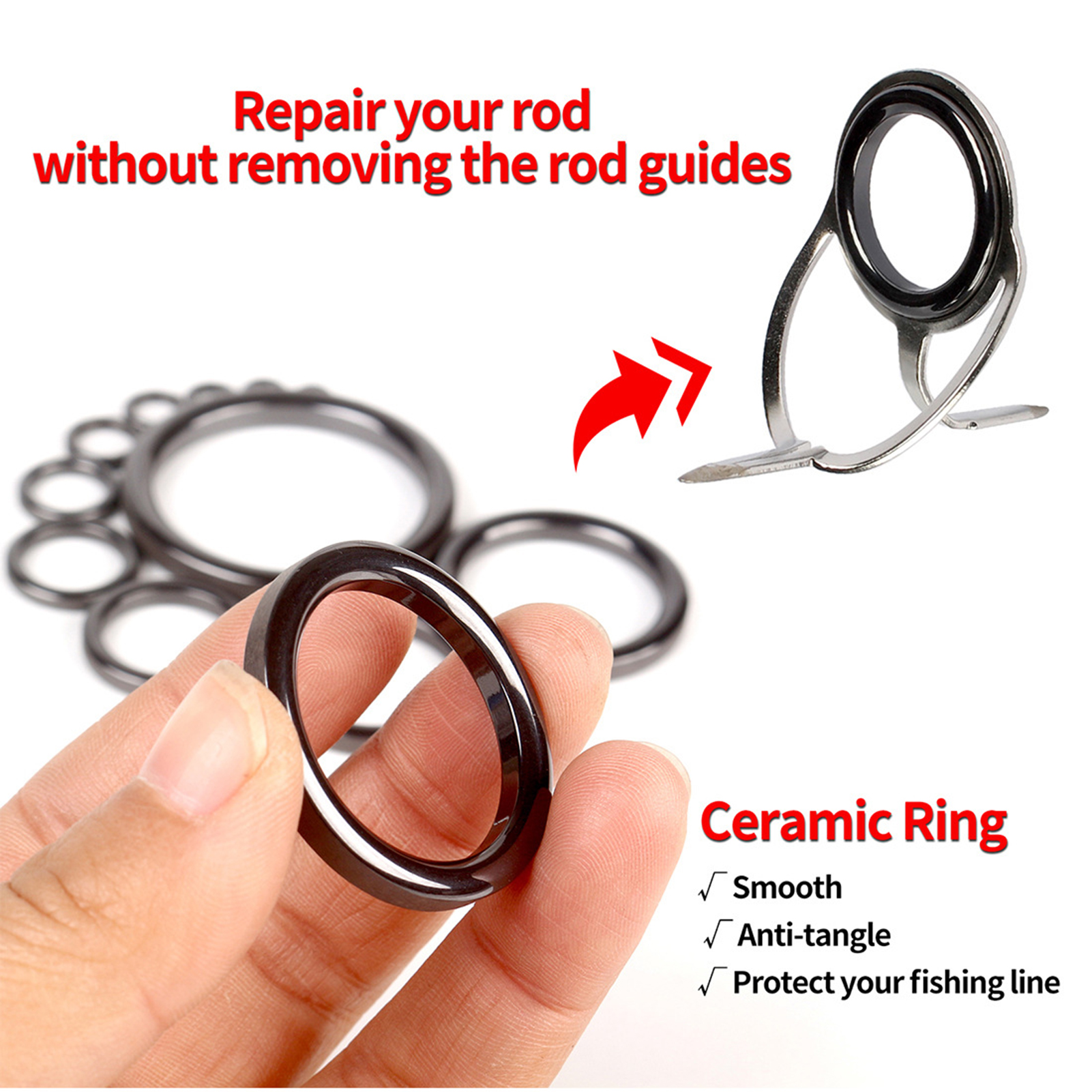 Fishing Rod Guide Repair Kit C - огляд і ціна Fishing Rod Repair Kit