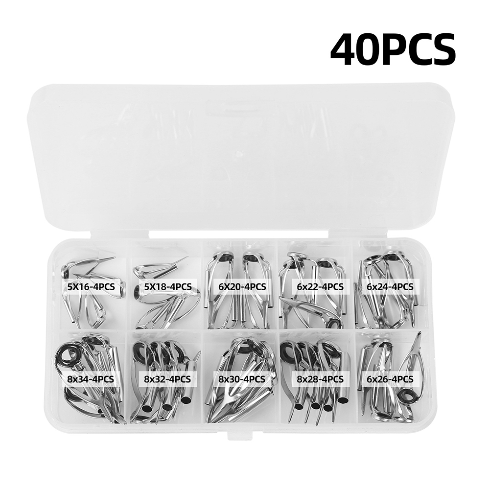 10/40pcs Fishing Rod Guide Rin - огляд і ціна Fishing Rod Tip Replacement