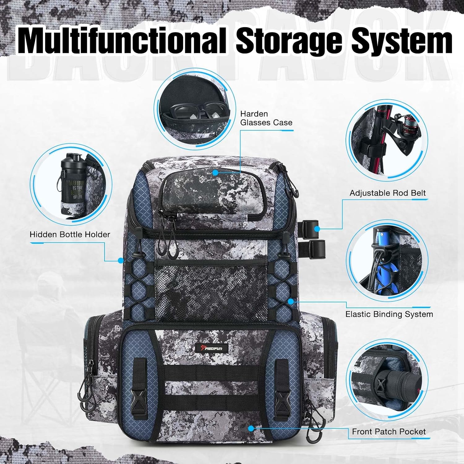 42L Waterproof Fishing Backpac - огляд і ціна Fishing Rod Holder