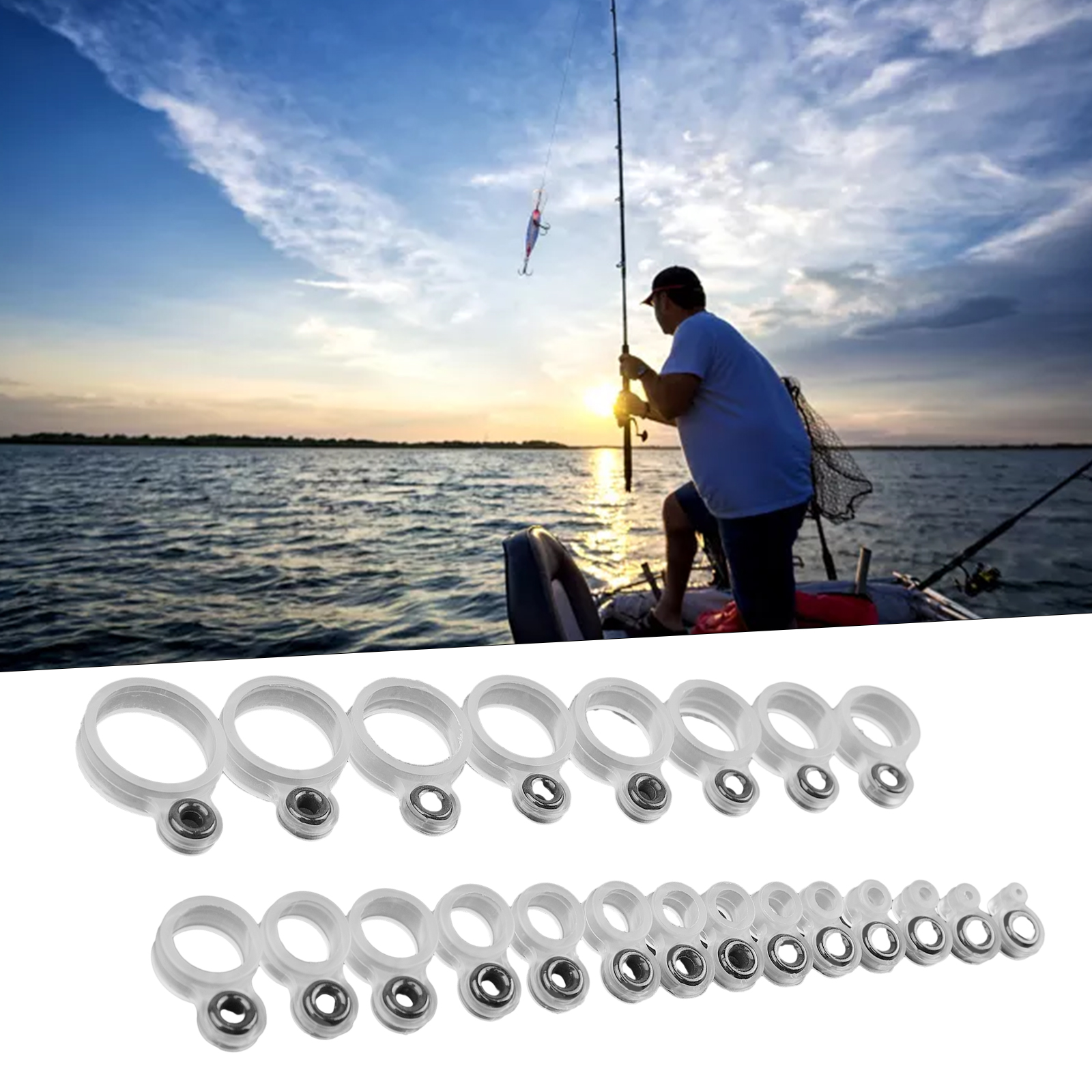 14/22Pcs Fishing Rod Eyelet Re - огляд і ціна Fishing Rod Tip Replacement