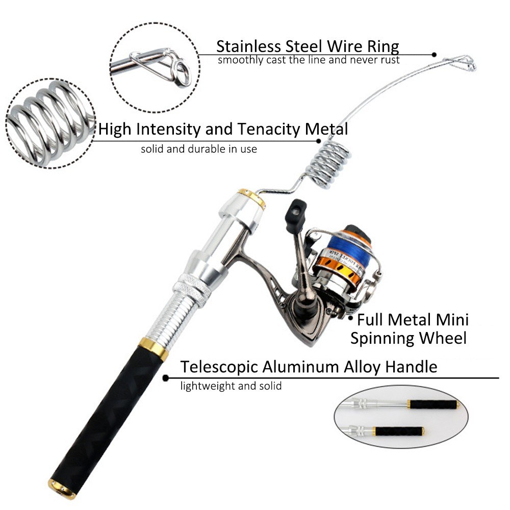 Portable Fishing Rod Telescopi - огляд і ціна Fishing Rod Spinning