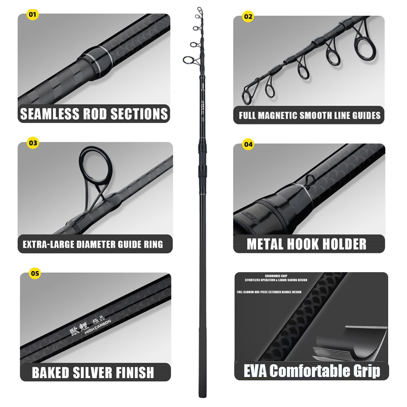 3.0M-4.2M Carp Telescopic Fish - огляд і ціна Fishing Rod Surf