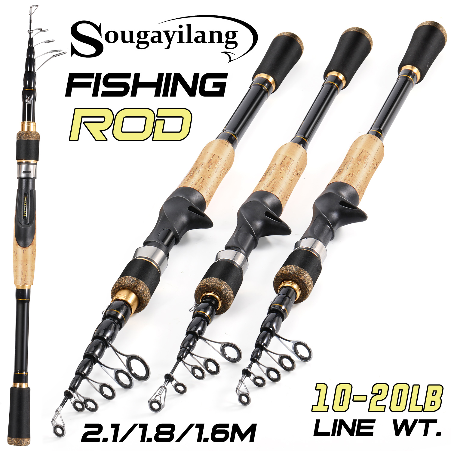 Sougayilang Telescopic Fishing - огляд і ціна Fishing Rod Surf