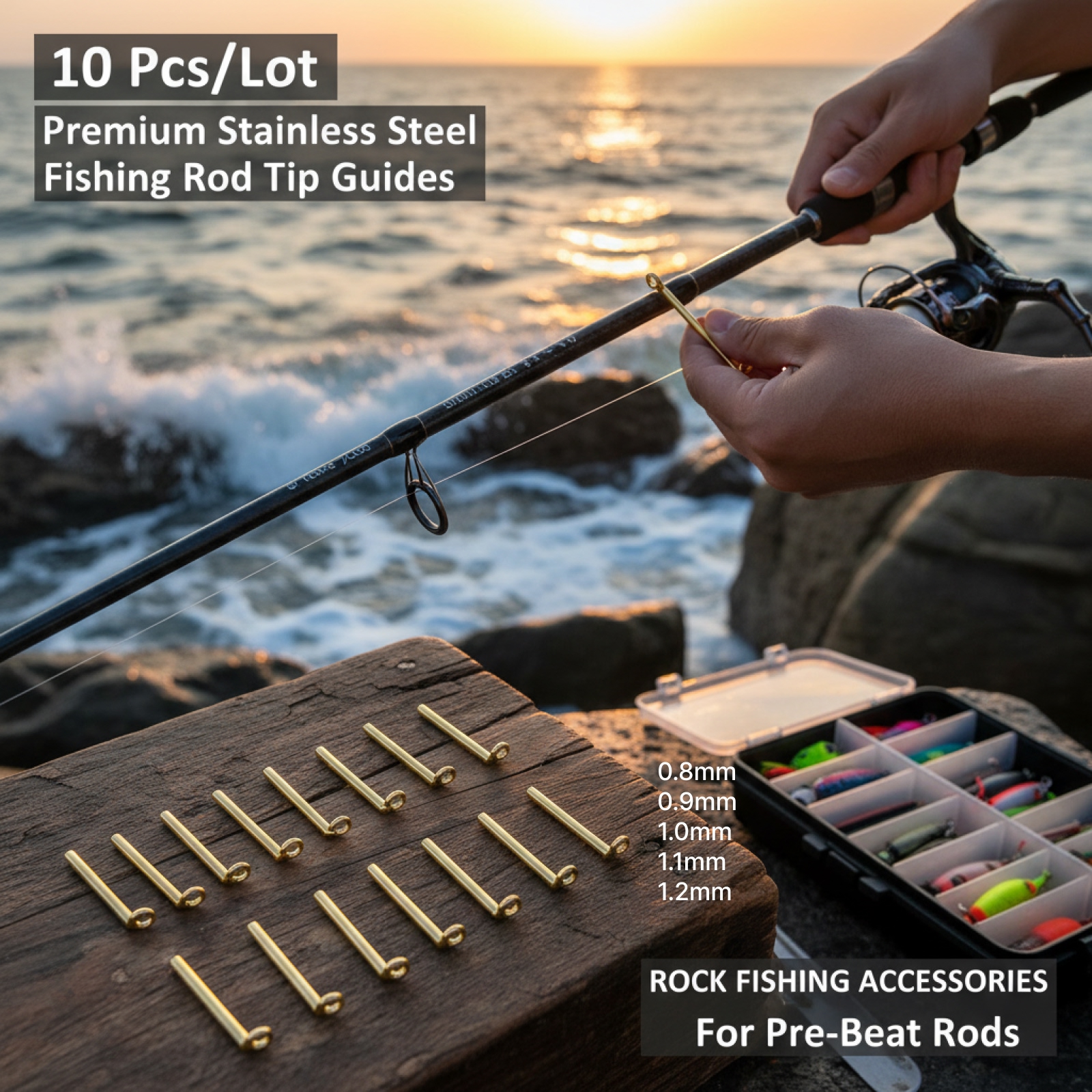 10pcs Fishing Rod Guides Tip T - огляд і ціна Fishing Rod Guide Replacement