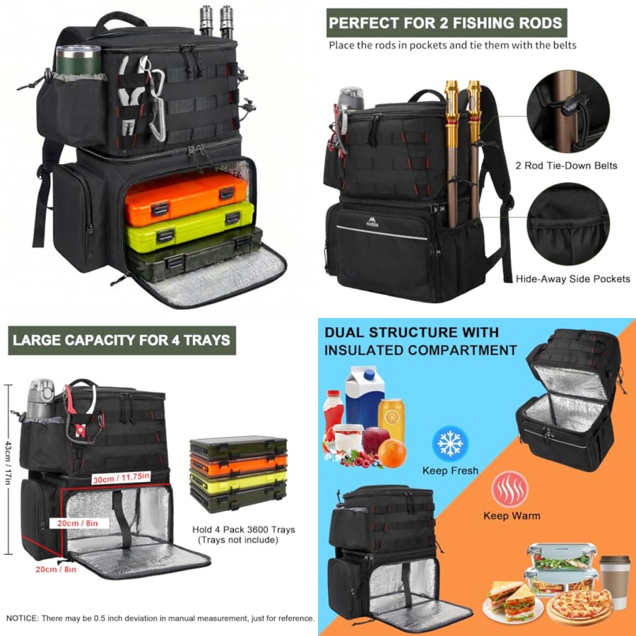 Fishing Backpack, Water Resist - огляд і ціна Fishing Rod Holder
