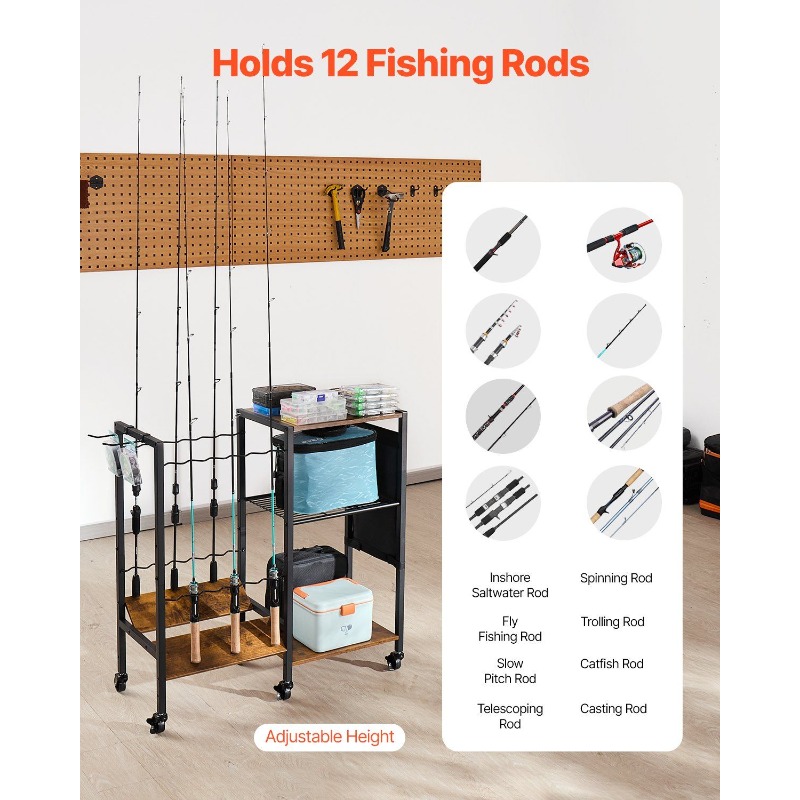 12 Pole Fishing Rod Holder Fis - огляд і ціна Fishing Rod Holder