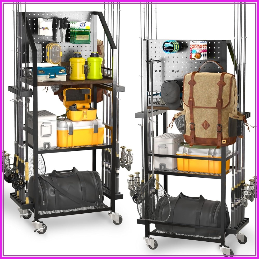 3-Tier Fishing Rod Holder with - огляд і ціна Fishing Rod Holder